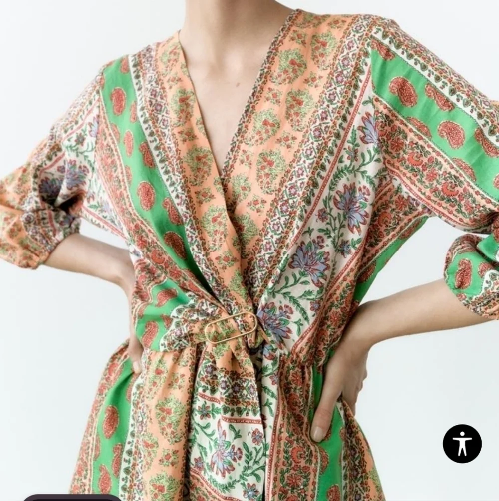 Zara Linen Blend Summer Festival jumpsuit Bohemian  romper back split vacation L